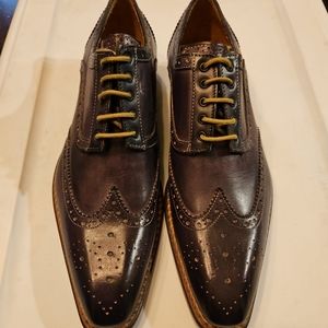 Jose Real R2318 Men's Designer Shoes Veloce Antracite & Nero Calf-skin